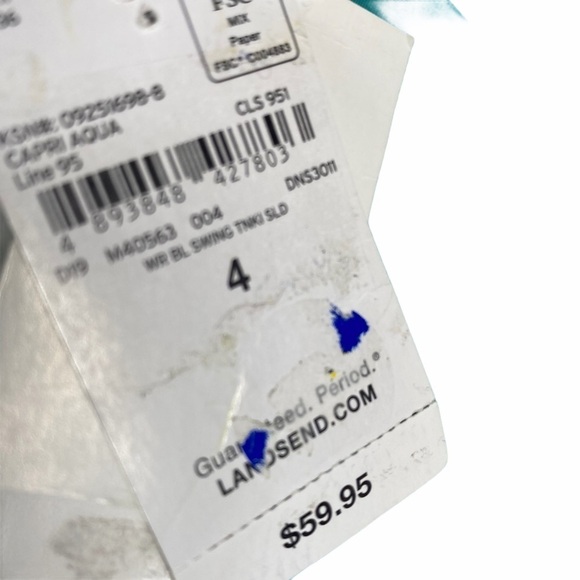 NWT Lands End aqua racerback Tankini top - Picture 8 of 11